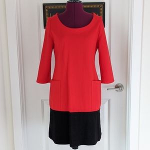 Kate Spade - Size M Red/Black Colorblock Dress
